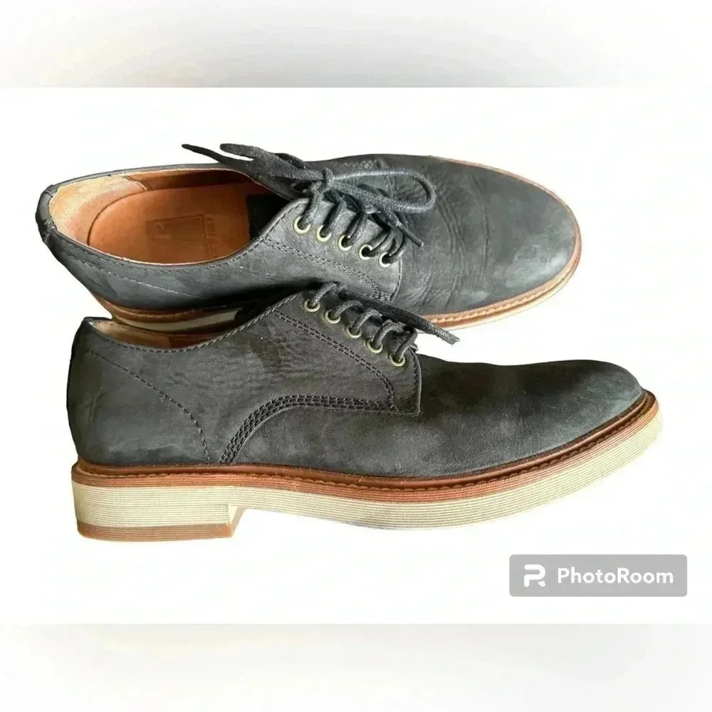Frye Men’s Black Leather Lace Up Oxford Flats
Shoes Size 7
